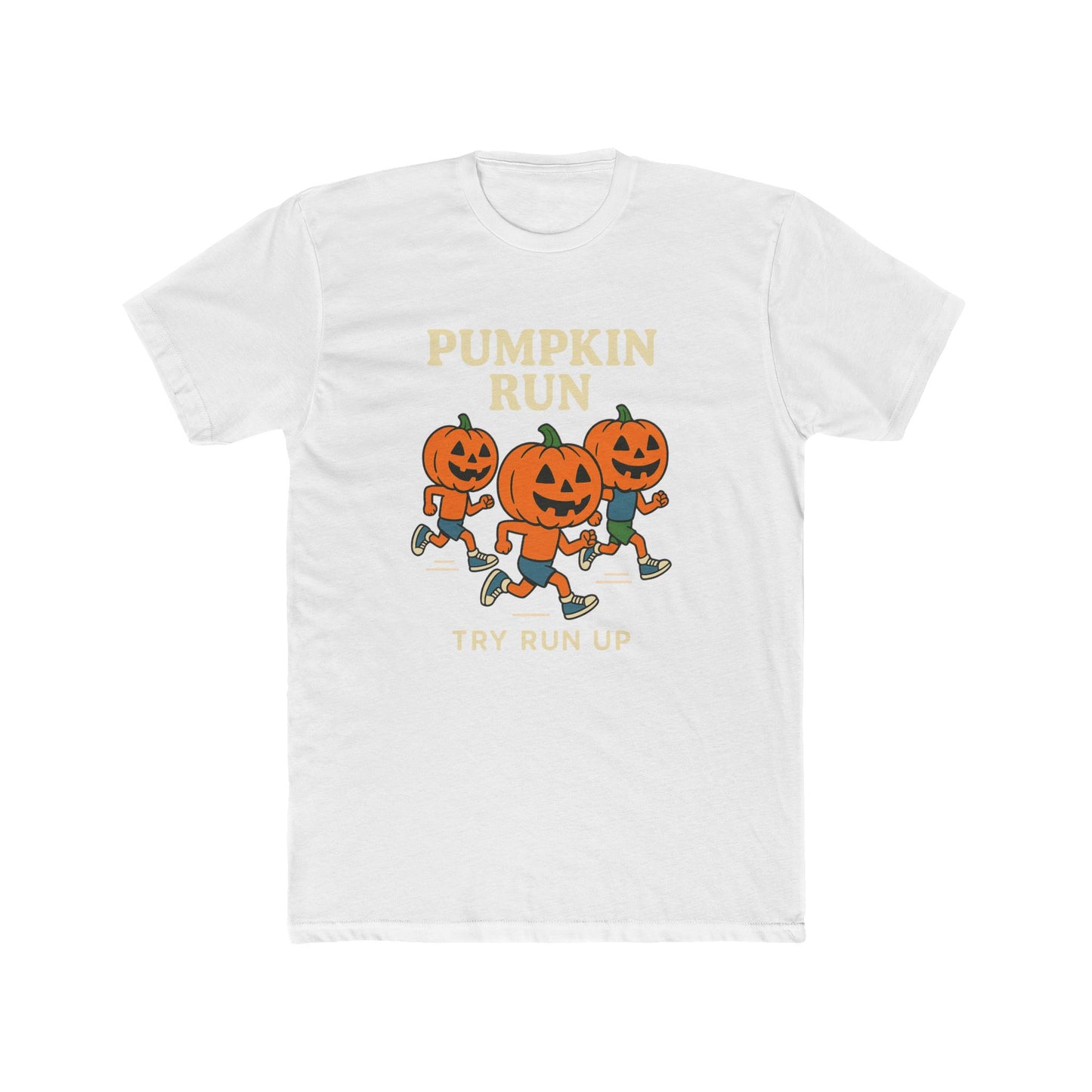Adult Unisex Cotton Crew Pumpkin Run Halloween Tee