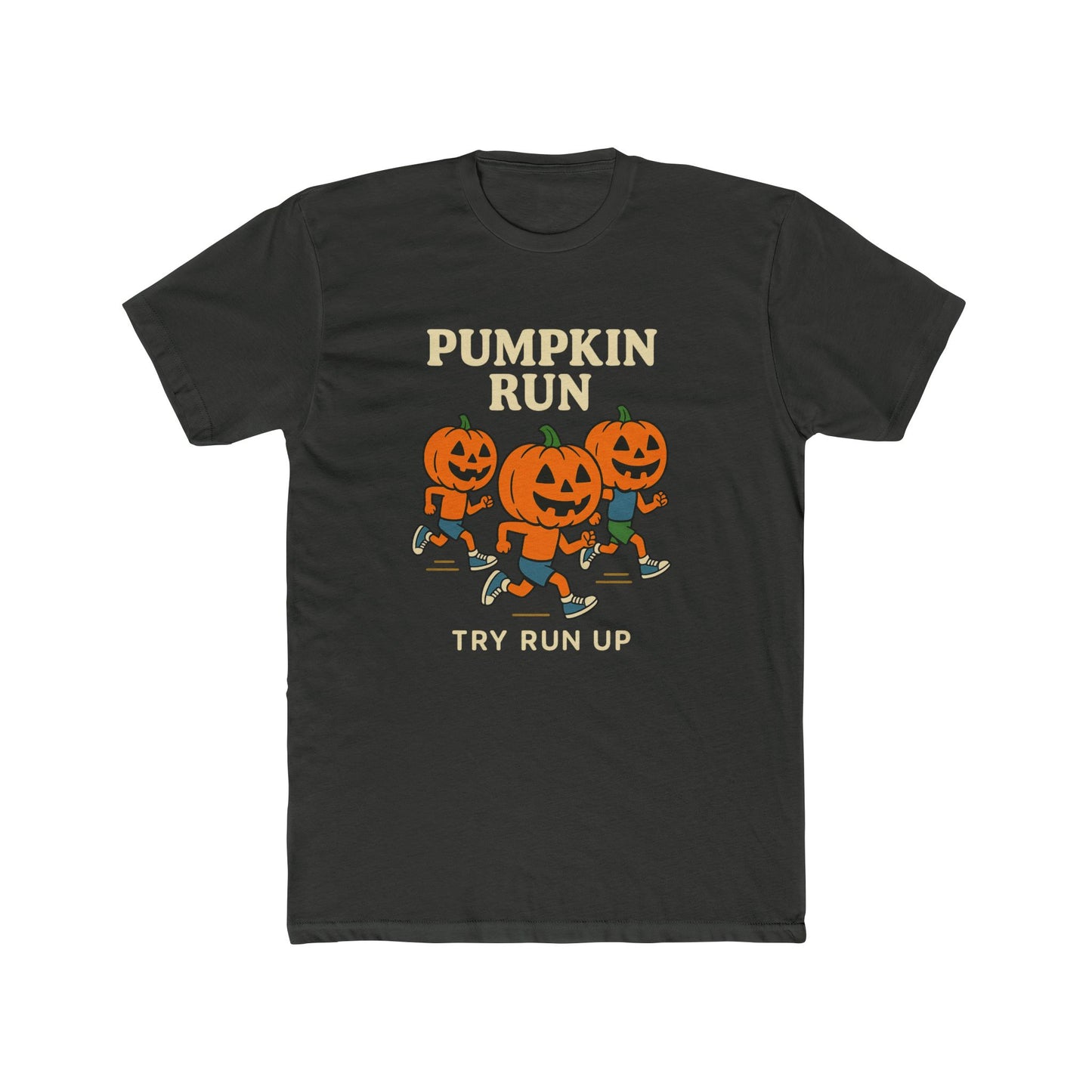 Adult Unisex Cotton Crew Pumpkin Run Halloween Tee