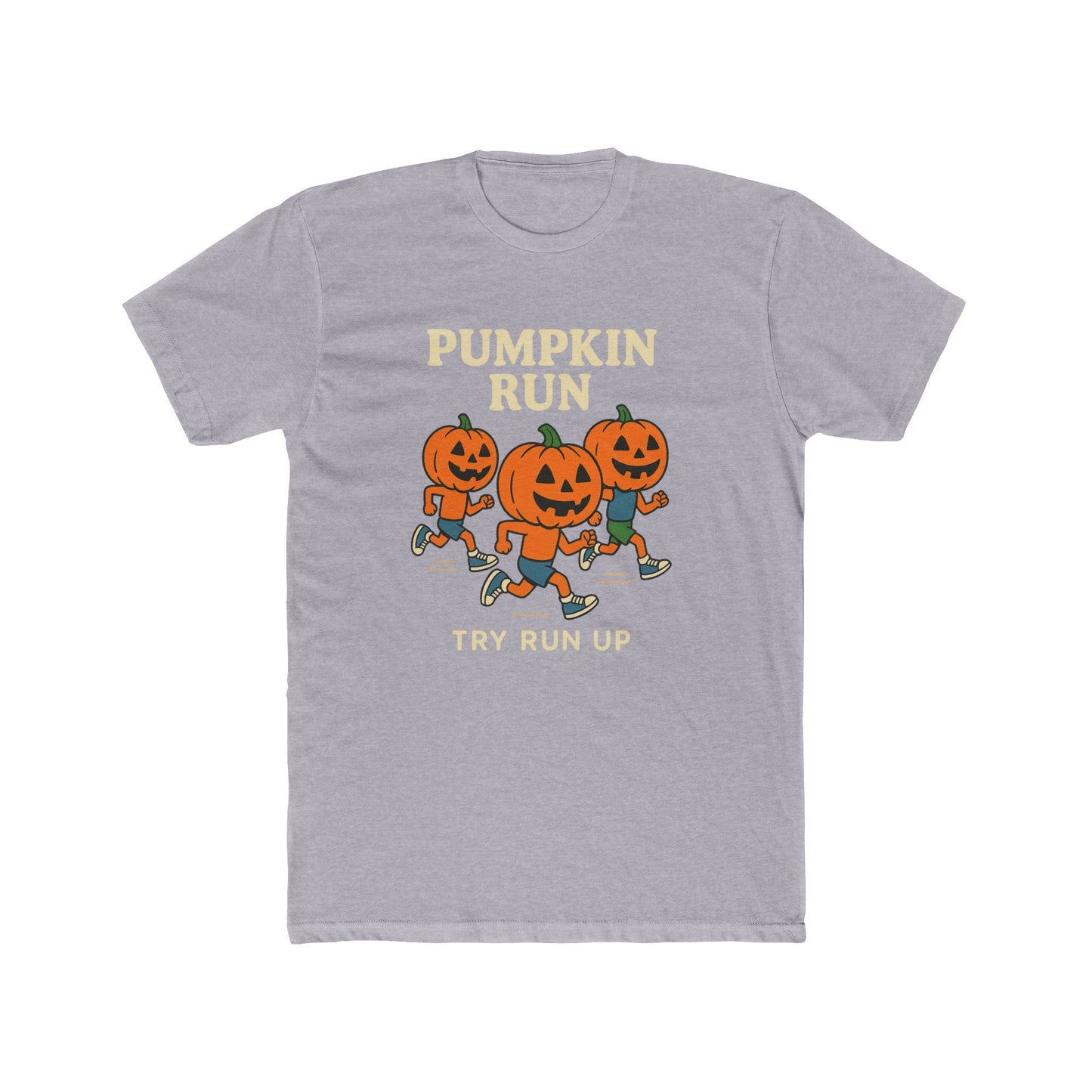 Adult Unisex Cotton Crew Pumpkin Run Halloween Tee