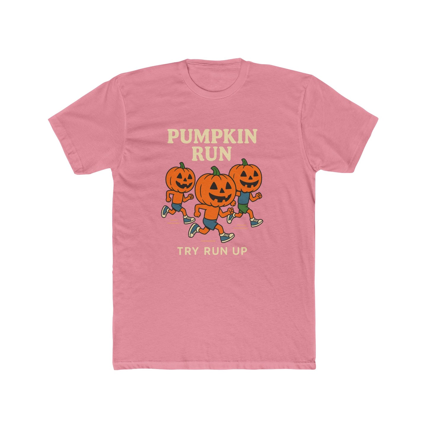 Adult Unisex Cotton Crew Pumpkin Run Halloween Tee