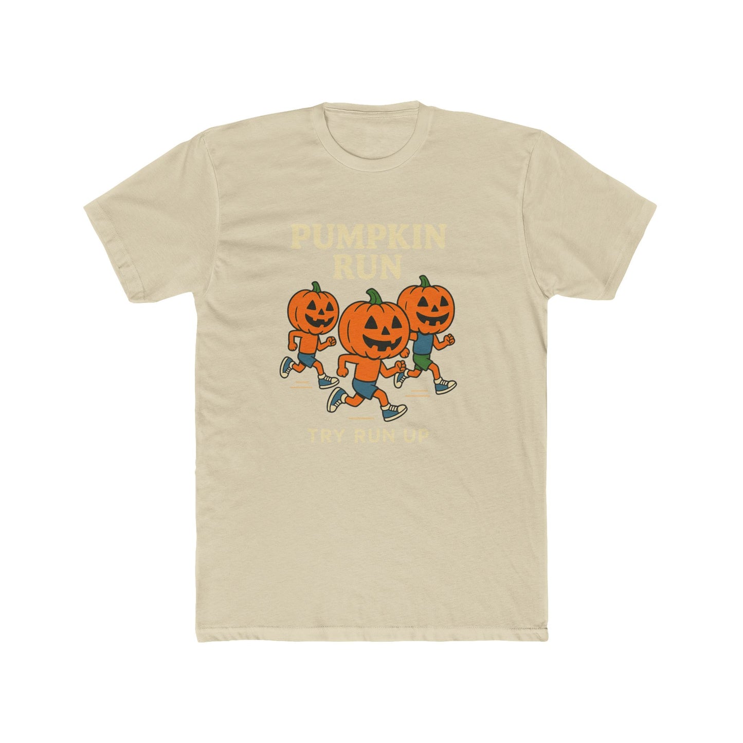 Adult Unisex Cotton Crew Pumpkin Run Halloween Tee