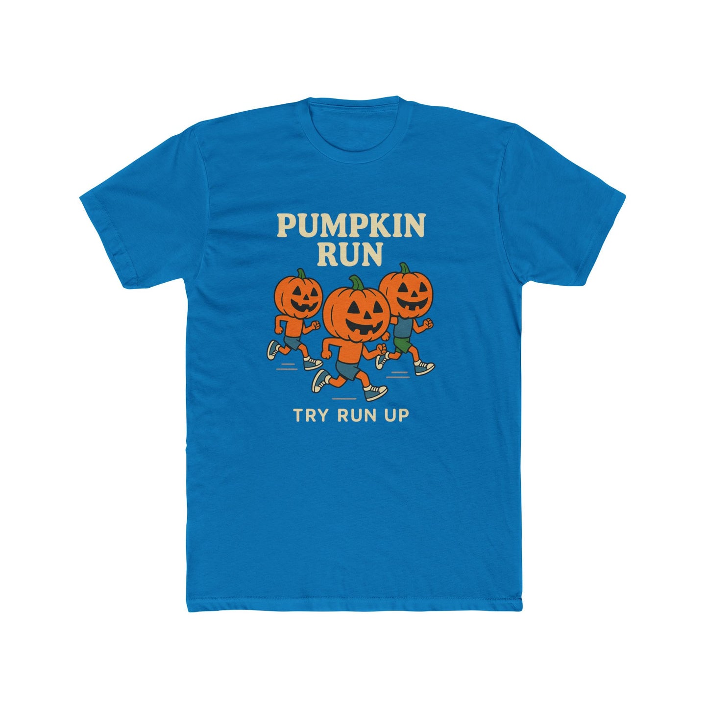Adult Unisex Cotton Crew Pumpkin Run Halloween Tee