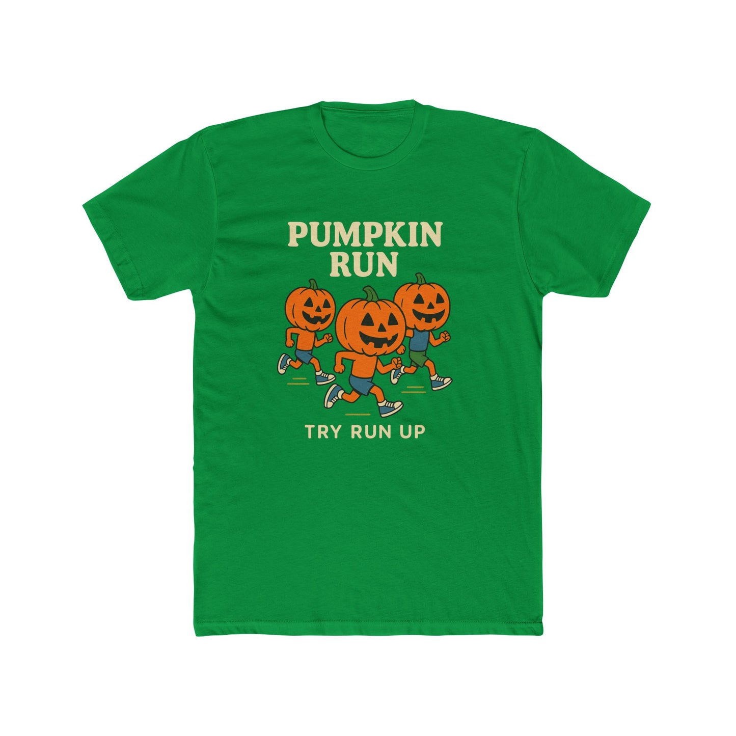Adult Unisex Cotton Crew Pumpkin Run Halloween Tee