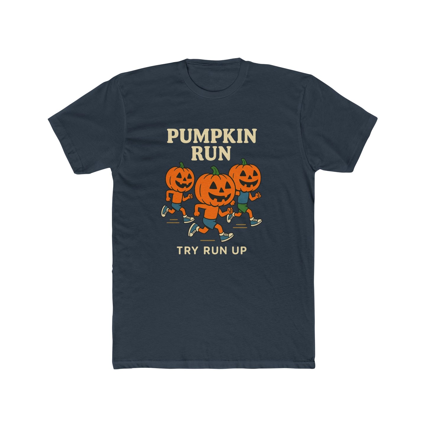 Adult Unisex Cotton Crew Pumpkin Run Halloween Tee