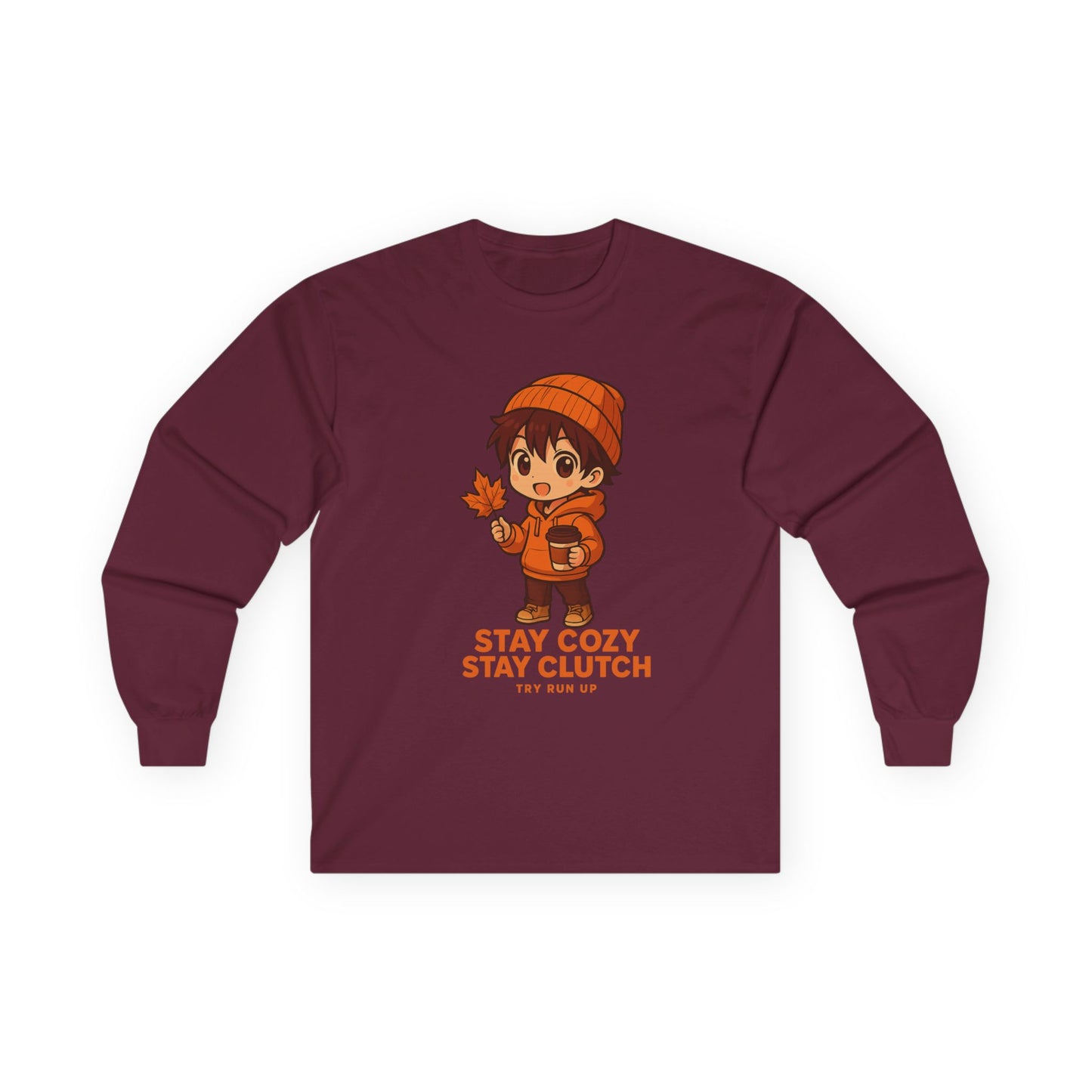 Long Sleeve Tee - Fall Gamer Cozy Design