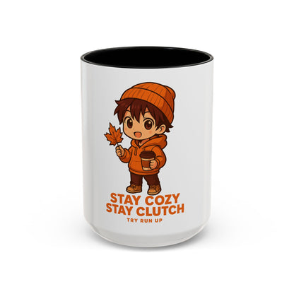 Stay Cozy Stay Clutch Fall Character Mug | Autumn Coffee Mug