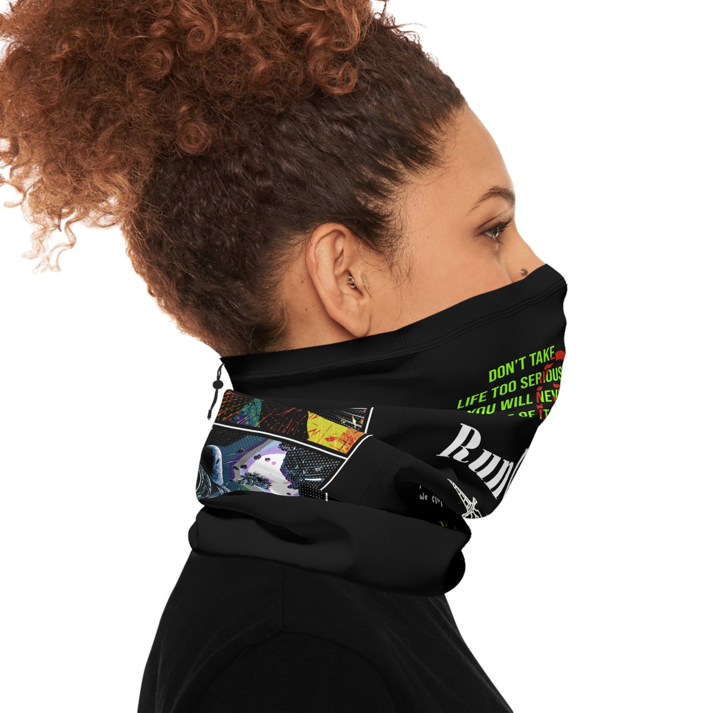 Winter Neck Gaiter With Drawstring