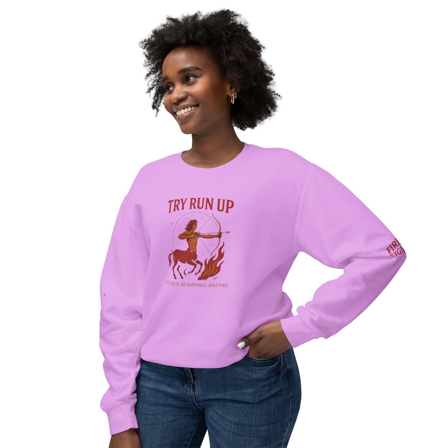 Sagittarius Cozy Try Run Up Sweatshirt