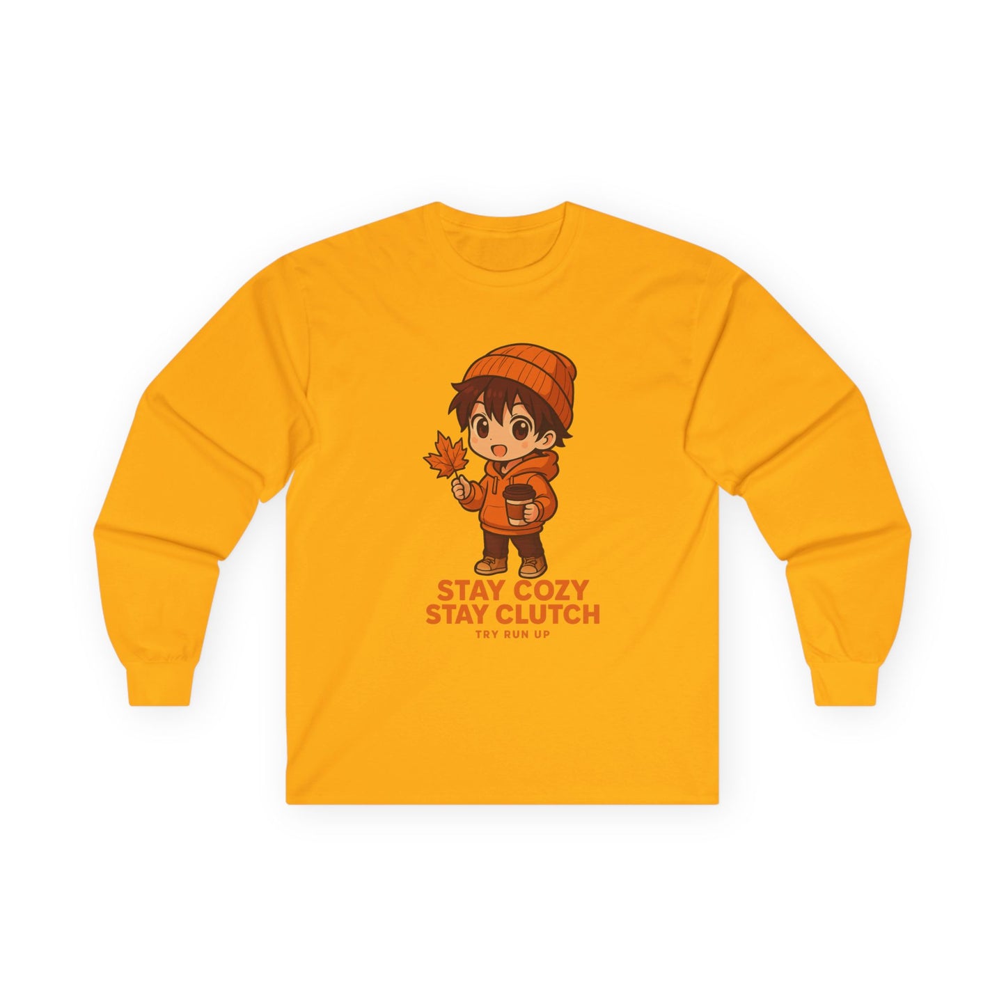 Long Sleeve Tee - Fall Gamer Cozy Design