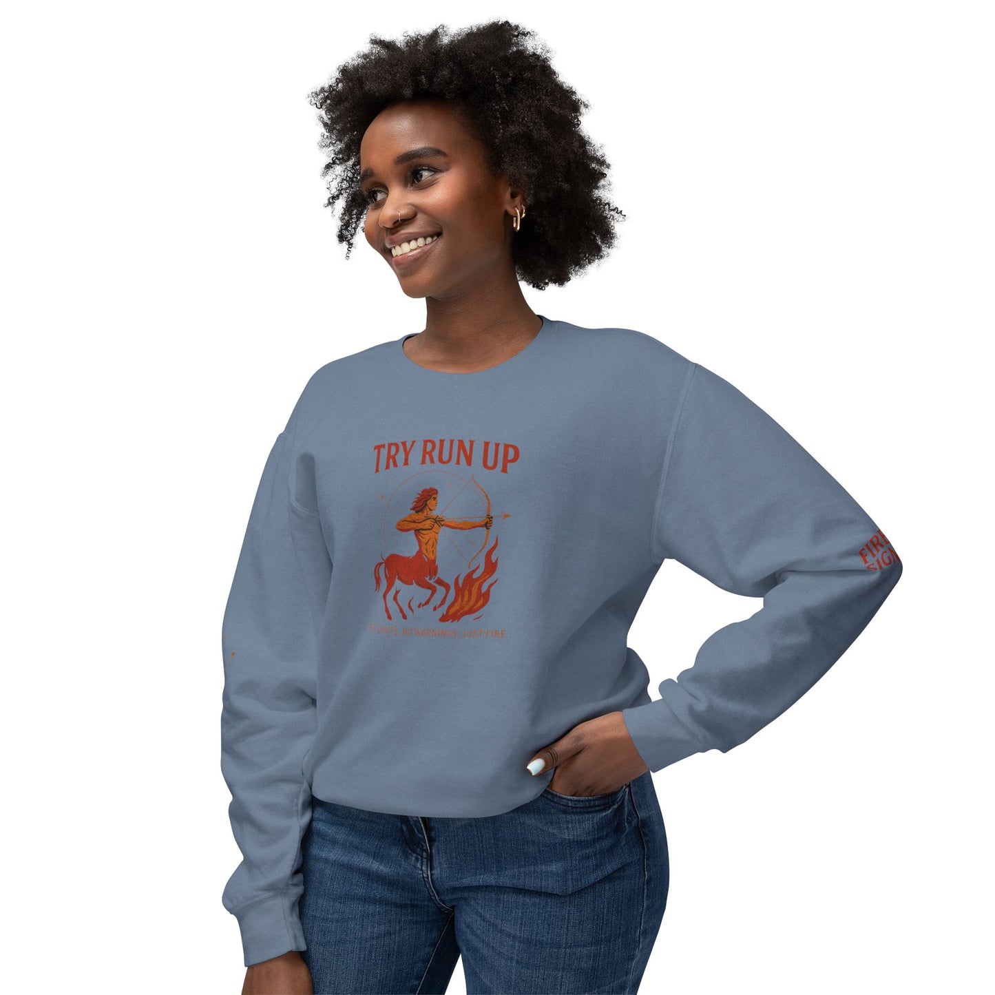 Sagittarius Cozy Try Run Up Sweatshirt