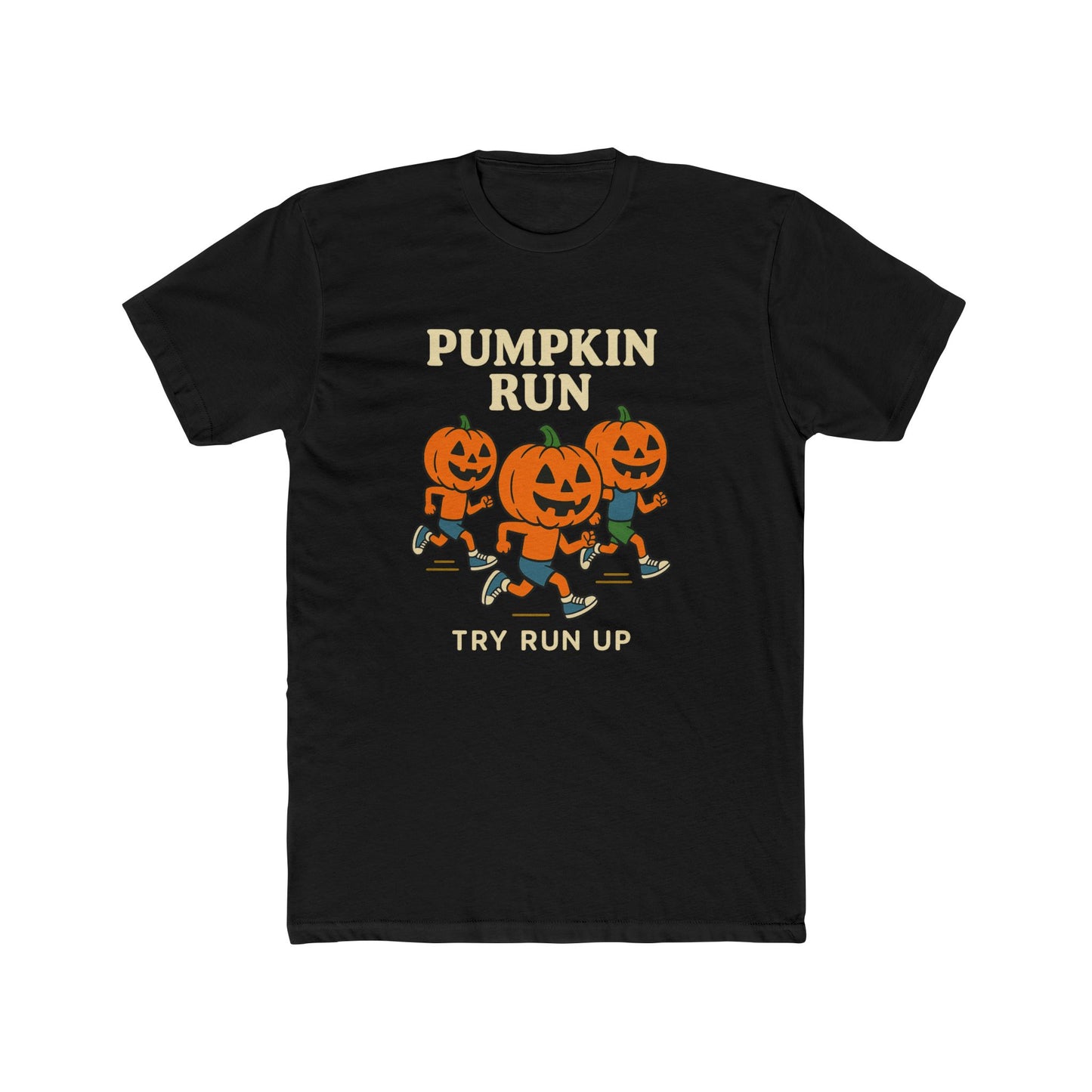 Adult Unisex Cotton Crew Pumpkin Run Halloween Tee