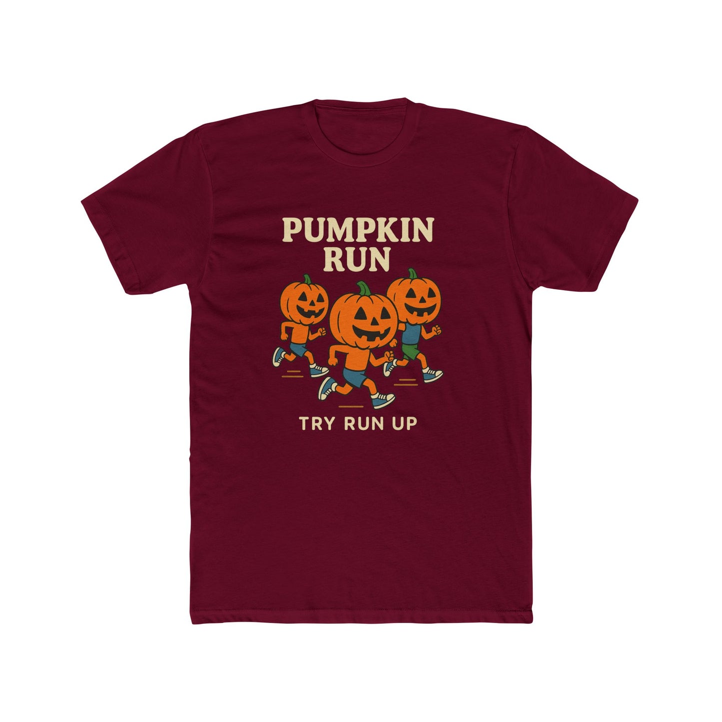 Adult Unisex Cotton Crew Pumpkin Run Halloween Tee
