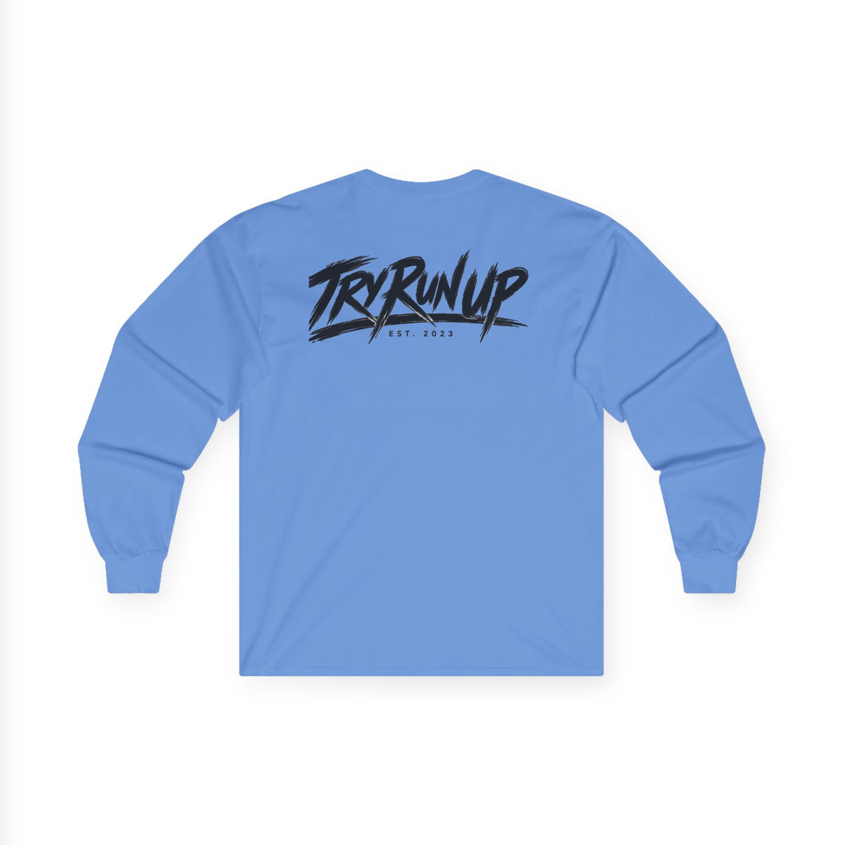 TryRunUp logo graphic Long Sleeve Tee | soda cup chest print