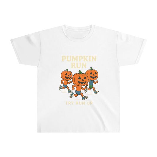 Youth Halloween Pumpkin Run Tee, Kids Halloween t-shirt