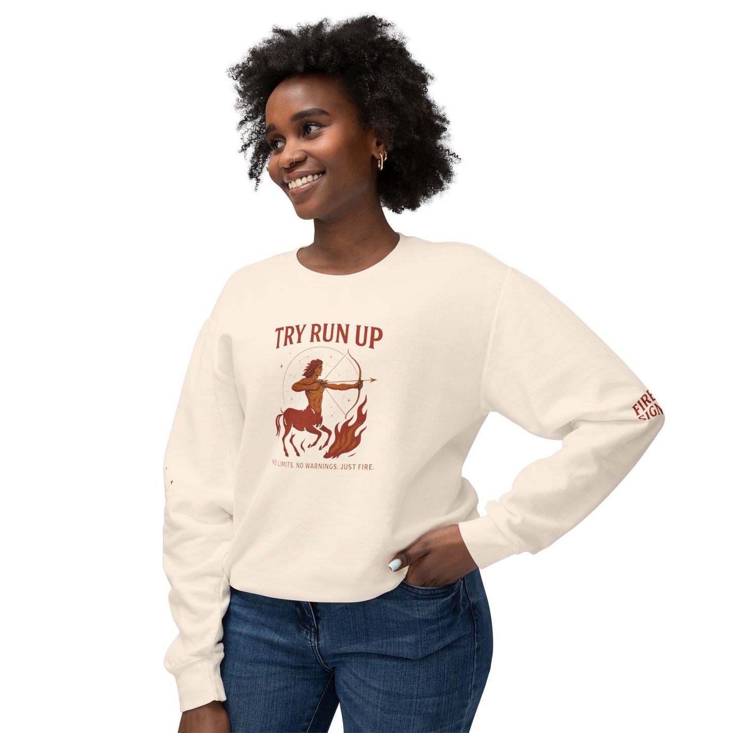 Sagittarius Cozy Try Run Up Sweatshirt
