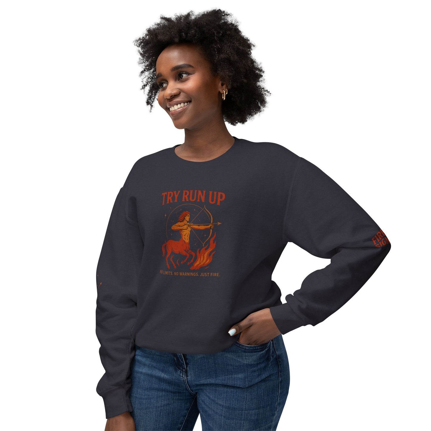 Sagittarius Cozy Try Run Up Sweatshirt