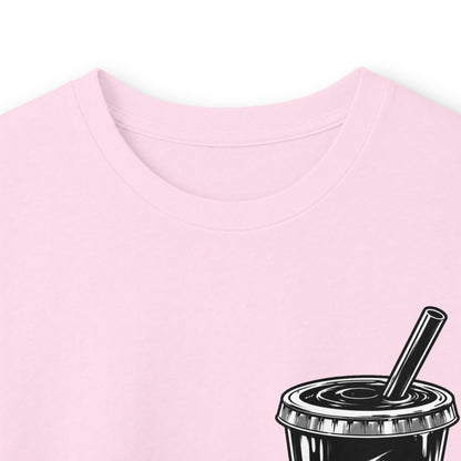 TryRunUp logo graphic Long Sleeve Tee | soda cup chest print