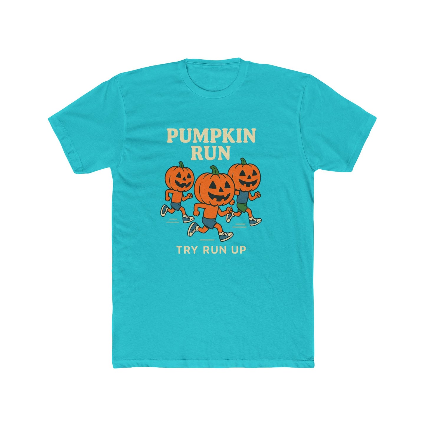 Adult Unisex Cotton Crew Pumpkin Run Halloween Tee