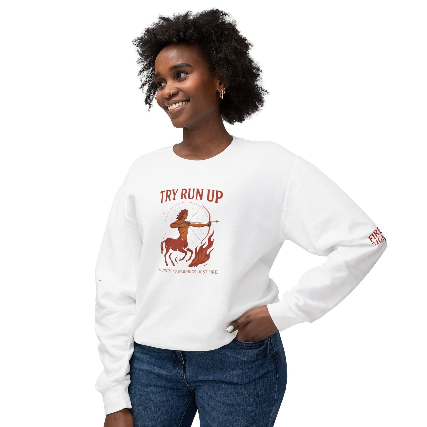 Sagittarius Cozy Try Run Up Sweatshirt