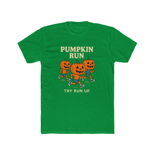Adult Unisex Cotton Crew Pumpkin Run Halloween Tee