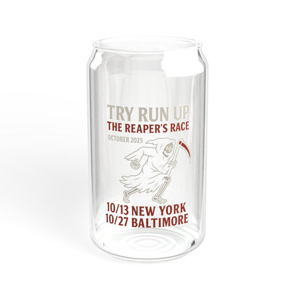 Sipper Glass with Bamboo Lid and Straw |  Try Run Up Design, Eco-Friendly Beverage Container