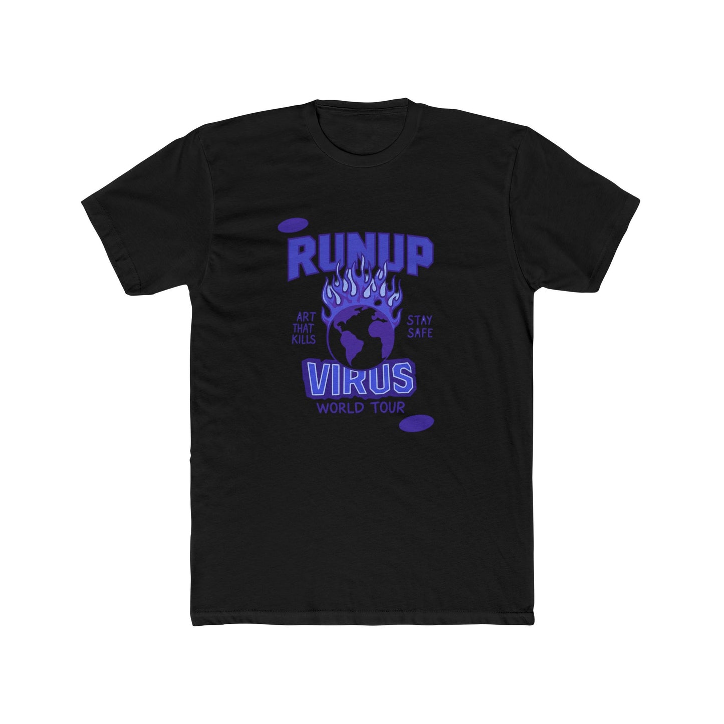 Run Up Virus World Tour T‑Shirt — 'Art That Kills / Stay Safe' Graphic Tee