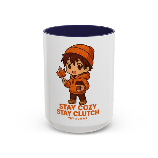Stay Cozy Stay Clutch Fall Character Mug | Autumn Coffee Mug