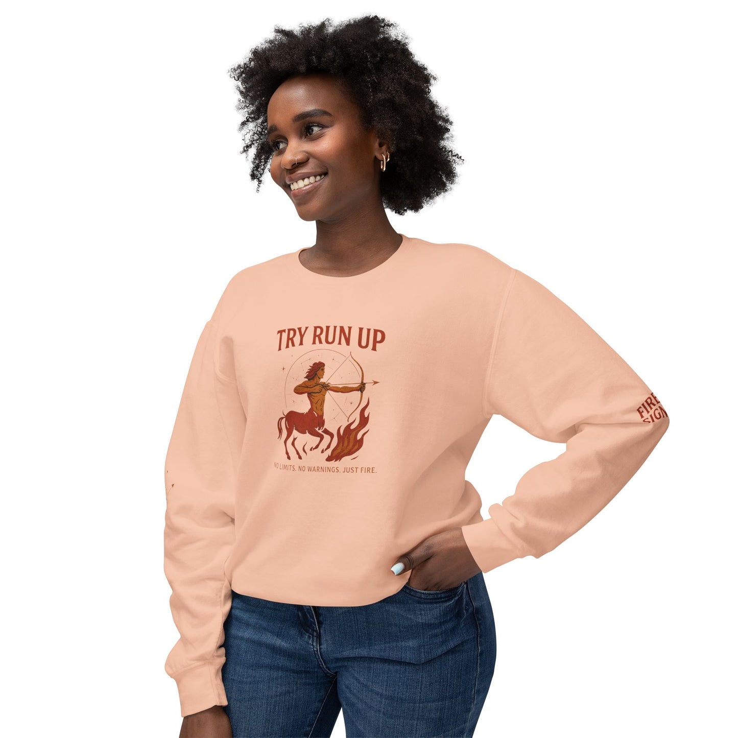 Sagittarius Cozy Try Run Up Sweatshirt