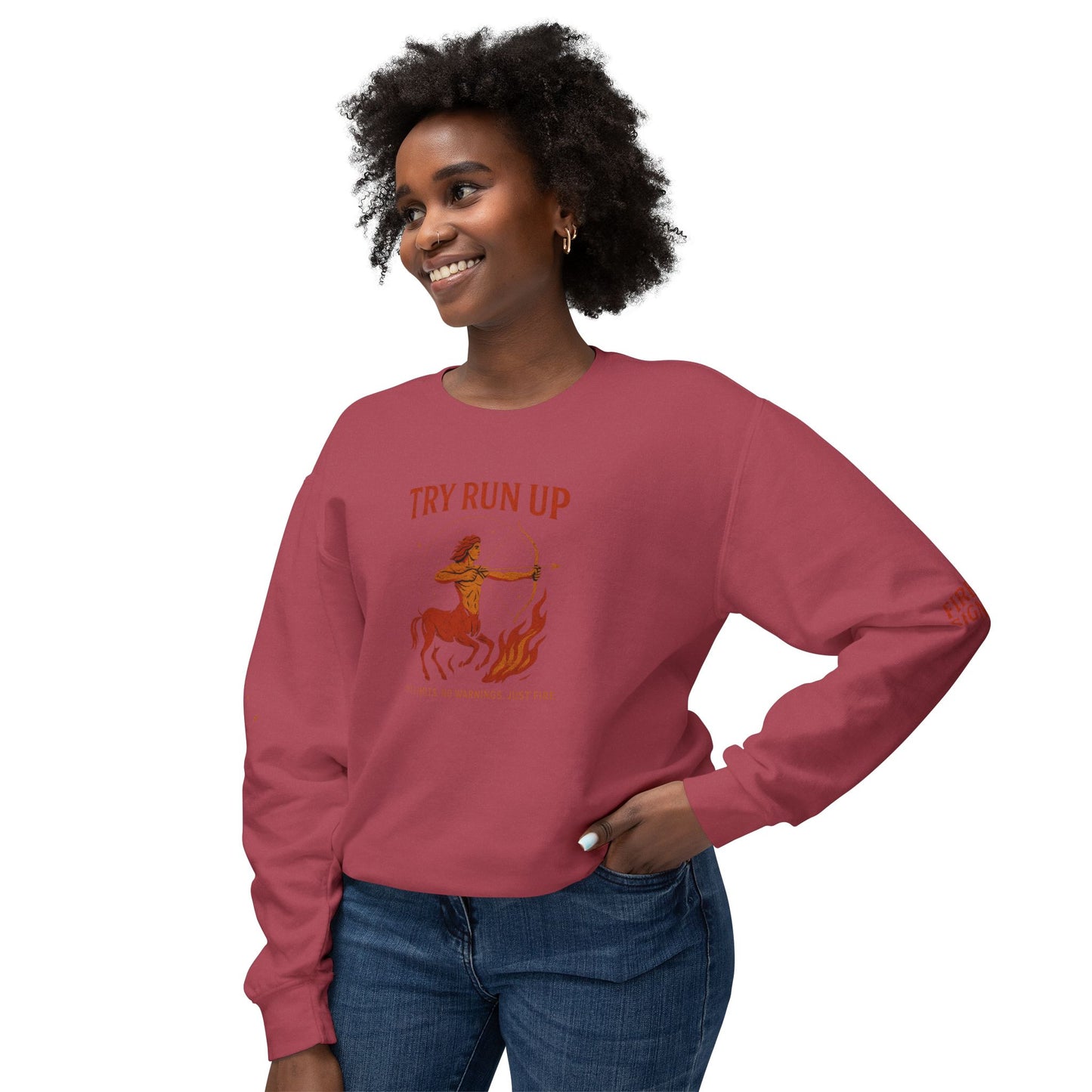 Sagittarius Cozy Try Run Up Sweatshirt
