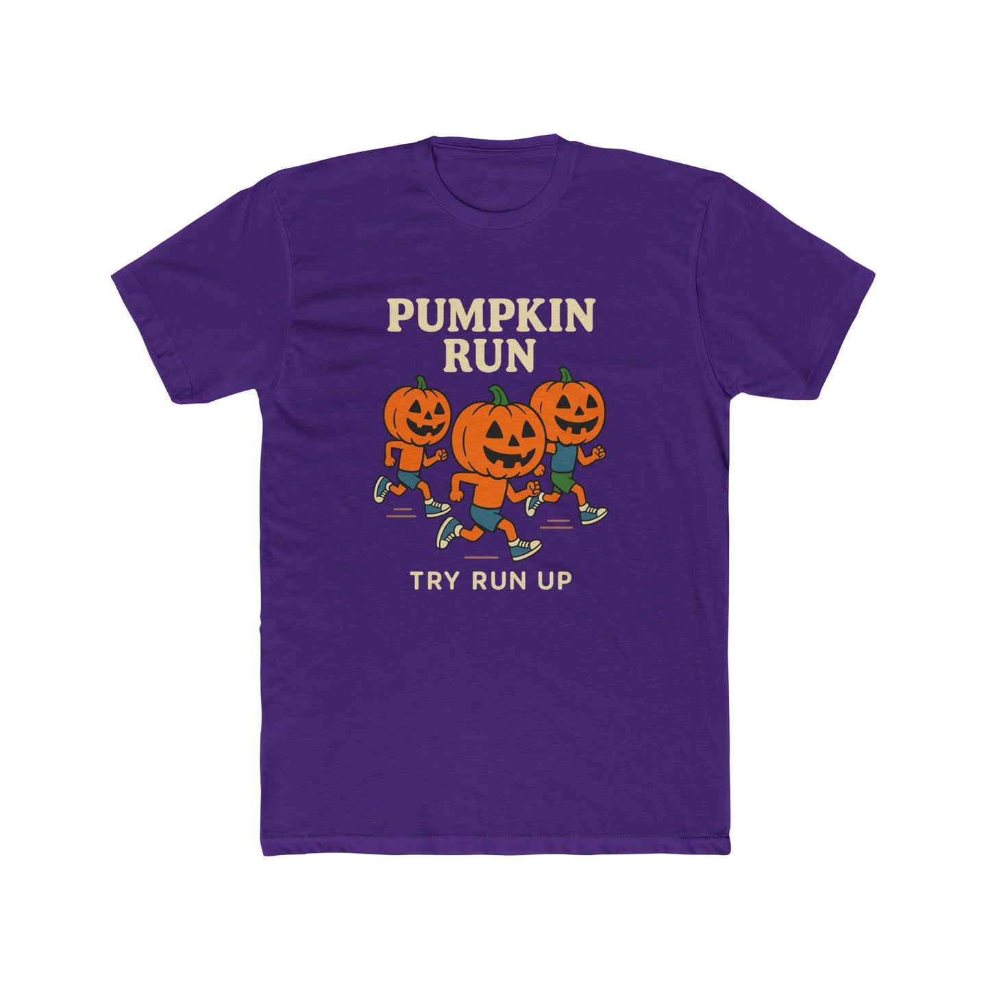 Adult Unisex Cotton Crew Pumpkin Run Halloween Tee
