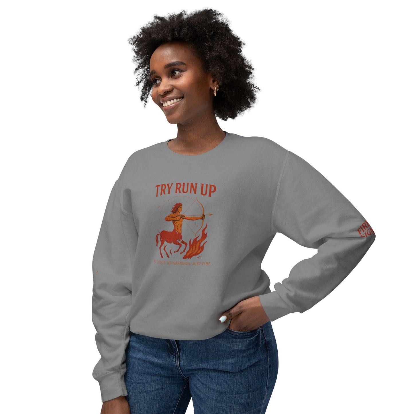 Sagittarius Cozy Try Run Up Sweatshirt