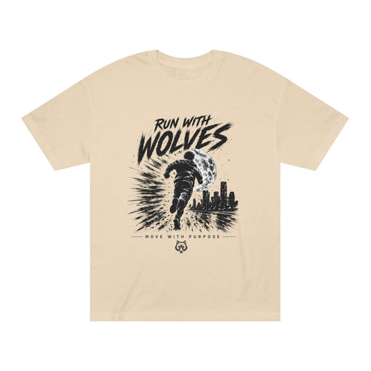 Run With Wolves Tee - Urban Wolf Runner Graphic T-Shirt