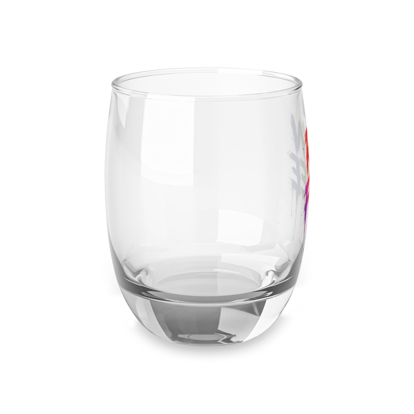 Run Free rainbow paint drip Whiskey Glass | Pride colorful typography
