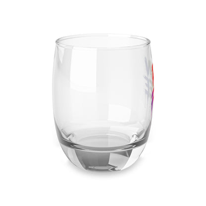 Run Free rainbow paint drip Whiskey Glass | Pride colorful typography