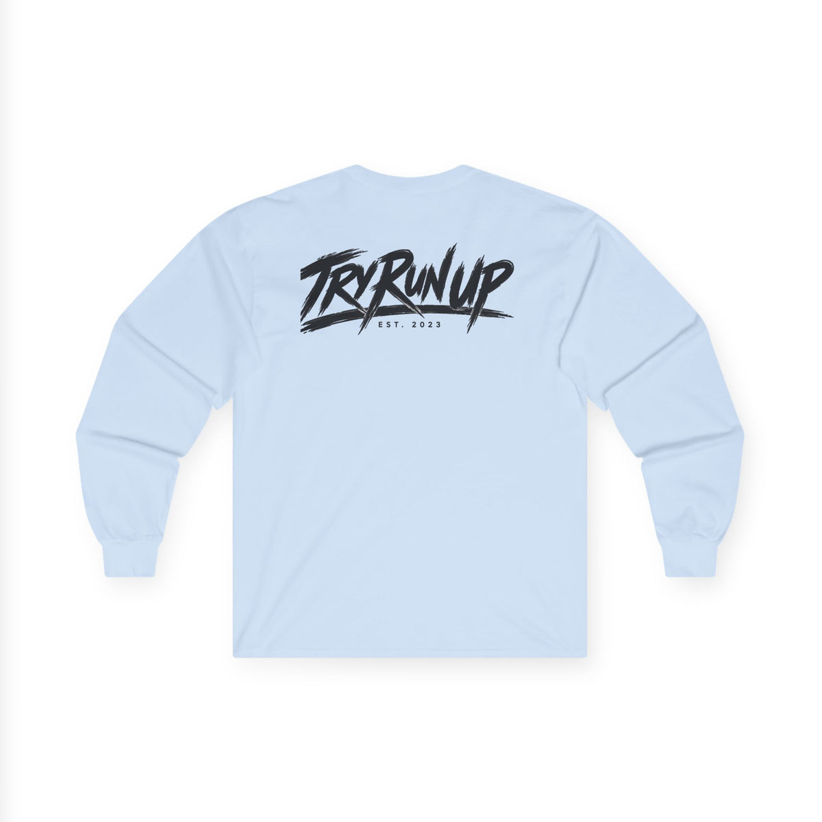 TryRunUp logo graphic Long Sleeve Tee | soda cup chest print